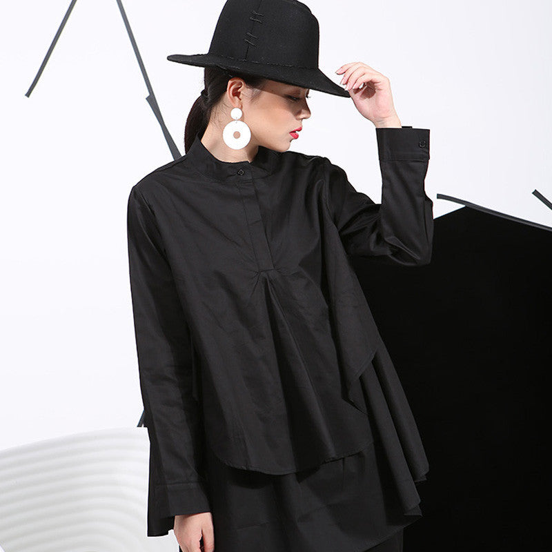 Long-sleeve Loose Cotton Top