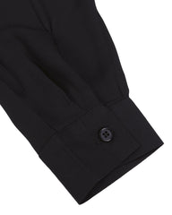 Turn Down Collar Long Sleeve Off Shoulder Long Chiffon Blouse