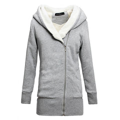 Thick Fleece Warm Sweatshirt Zipper Hoodie