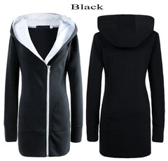 Thick Fleece Warm Sweatshirt Zipper Hoodie