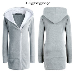 Thick Fleece Warm Sweatshirt Zipper Hoodie