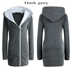 Thick Fleece Warm Sweatshirt Zipper Hoodie