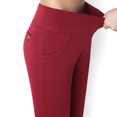 High Waist Pencil Pants Capris Plus Size