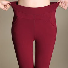 High Waist Pencil Pants Capris Plus Size