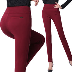 High Waist Pencil Pants Capris Plus Size