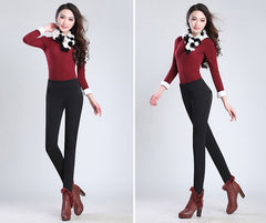 High Waist Pencil Pants Capris Plus Size