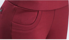 High Waist Pencil Pants Capris Plus Size