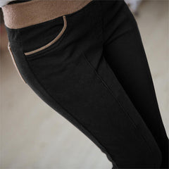 Female Patchwork Pencil Trousers Plus Size