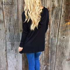 Sexy V Neck Bandage Asymmetric Hooded Blouse