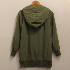 Winter Warm Sweatshirts Casual Solid Hooded Zipper