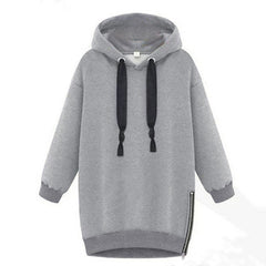 Long Sleeve Hooded Loose Warm Sweatshirt