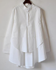 Long-sleeve Loose Cotton Top
