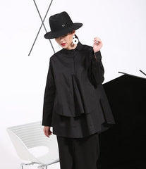 Long-sleeve Loose Cotton Top