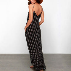 Strapless Polka Dot Casual Loose Long Maxi Summer Dress