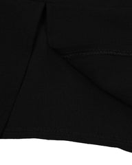 Chiffon Split Backless Short Sleeve Loose Irregular Hem Tops