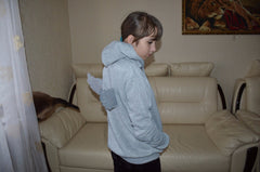 3D Angle Wings Hooded Casual Full Sleeve Fleece Jacket