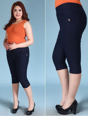 Capris Pants High Waist Elastic Women Casual Pants