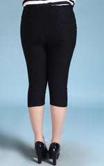 Capris Pants High Waist Elastic Women Casual Pants