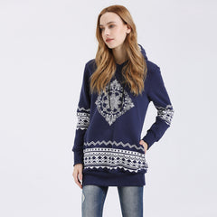 Casual Loose Geometric Printed