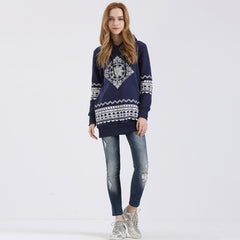 Casual Loose Geometric Printed