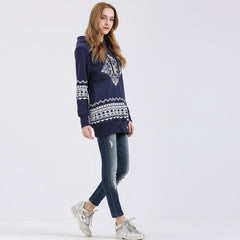 Casual Loose Geometric Printed