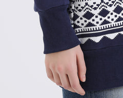 Casual Loose Geometric Printed