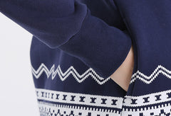 Casual Loose Geometric Printed