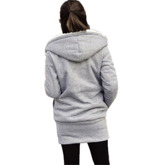 Thick Fleece Warm Sweatshirt Zipper Hoodie