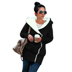 Thick Fleece Warm Sweatshirt Zipper Hoodie