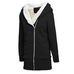 Thick Fleece Warm Sweatshirt Zipper Hoodie