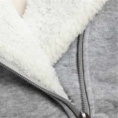 Thick Fleece Warm Sweatshirt Zipper Hoodie