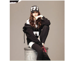 3D Angle Wings Hooded Casual Full Sleeve Fleece Jacket