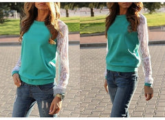 Long Sleeve Lace Crochet Pullovers