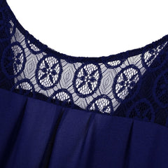 Short Sleeve Lace Long Dress