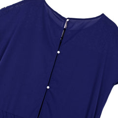 Short Sleeve Lace Long Dress