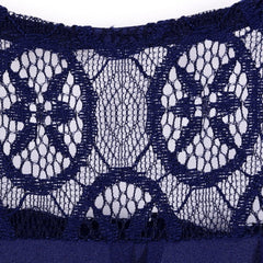 Short Sleeve Lace Long Dress