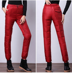 Elastic Plus Size Thicken Female Trousers