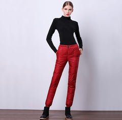 Elastic Plus Size Thicken Female Trousers