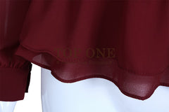 Long Sleeve Women Chiffon Blouse