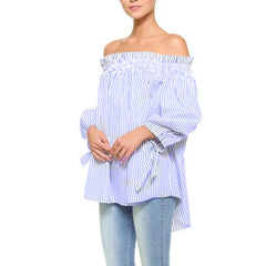 Sexy Off Shoulder Slash Neck Blouse Shirts Casual 3/4 Sleeve