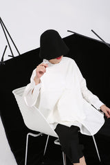 Long-sleeve Loose Cotton Top