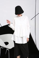 Long-sleeve Loose Cotton Top