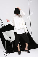 Long-sleeve Loose Cotton Top