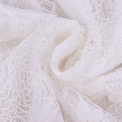 Short Tassel Solid White Mini Lace Dress