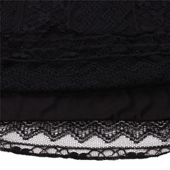 Short Tassel Solid White Mini Lace Dress