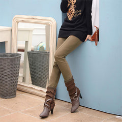 Female Patchwork Pencil Trousers Plus Size