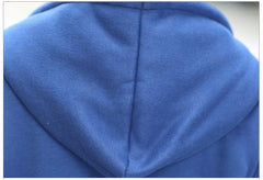 Zip-up Solid Full-Sleeve Hooded Casual Sweatshirt