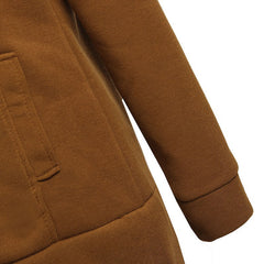 Long Leopard Hooded Sweatshirts Jacket