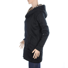 Long Leopard Hooded Sweatshirts Jacket