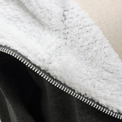 Fashion Zipper Up Thick Fleece Outwear Casual Coats Jacket